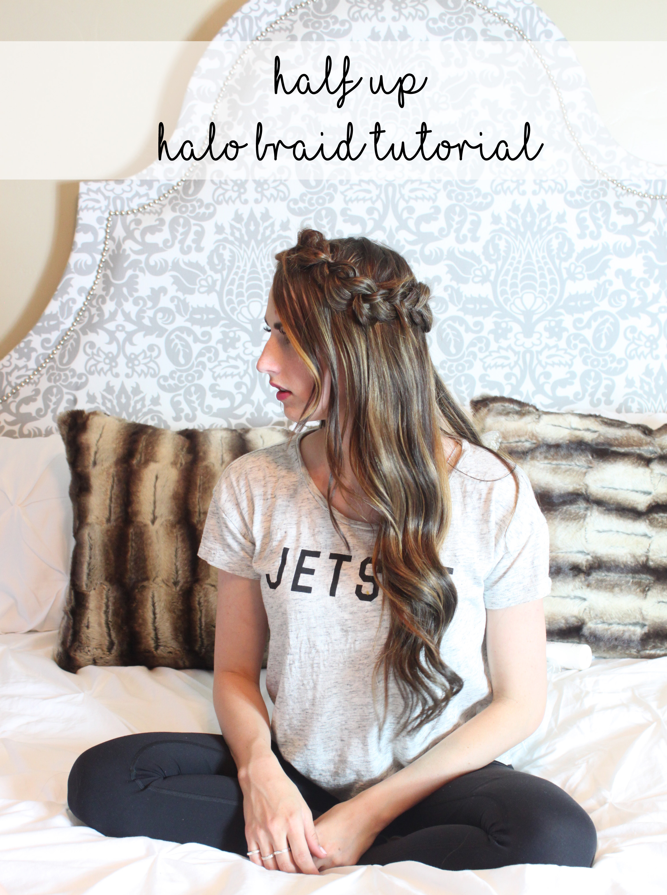 half up halo braid tutorial