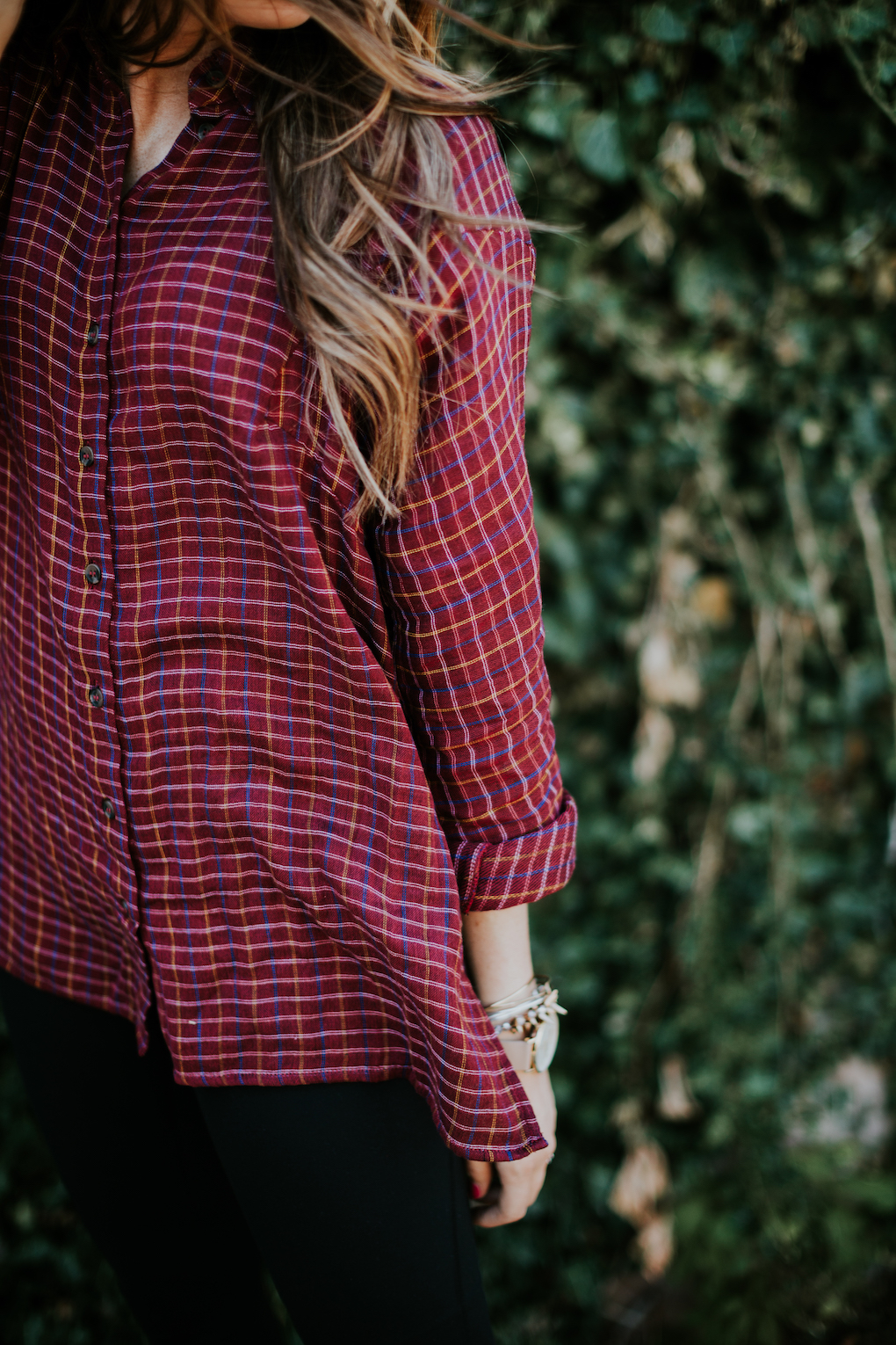 red oversized flannel 
