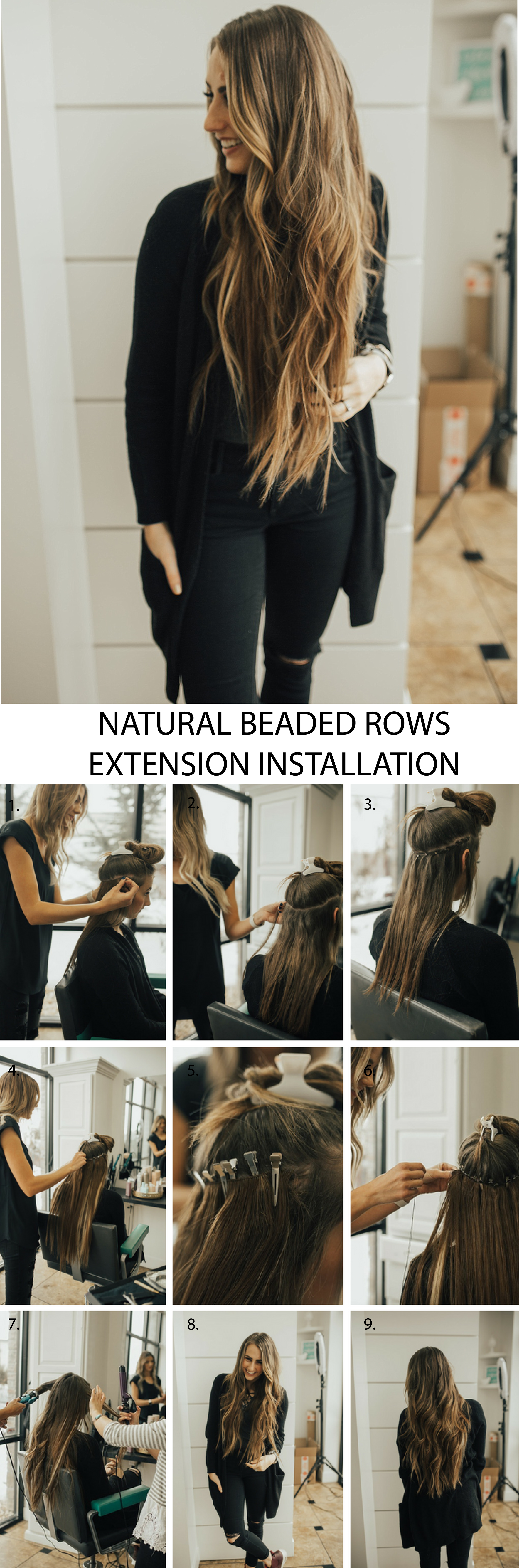 Beaded Hair Extensions Installation by Utah beauty blogger Dani Marie