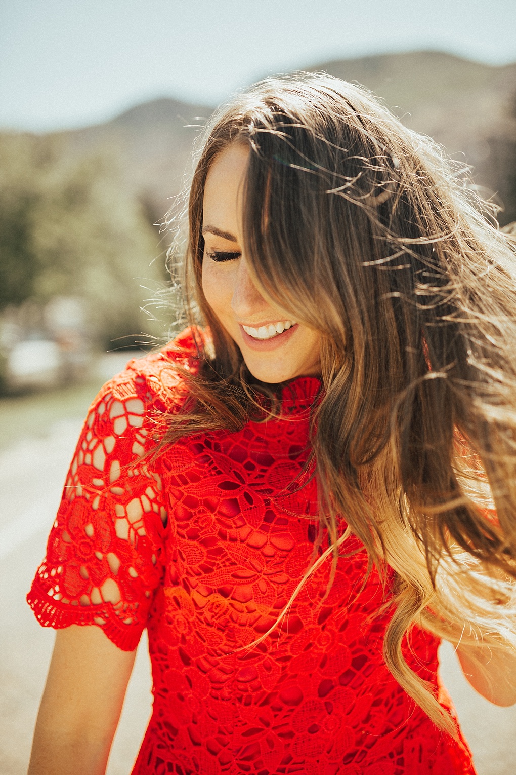 Stylish Red Lace Dress: Dressing Up On Sundays by Utah fashion blogger Dani Marie