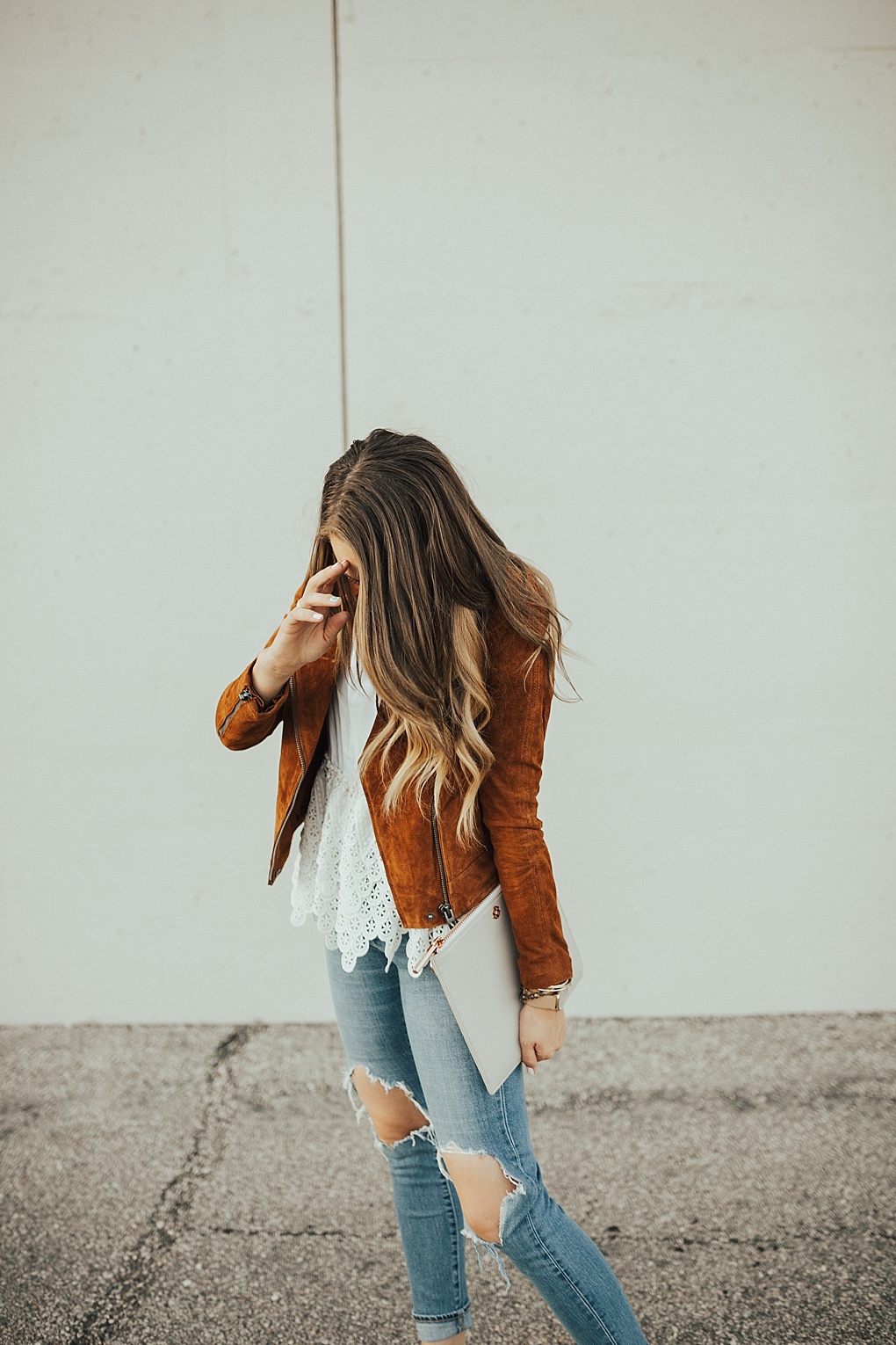 3 Ways to Wear A Brown Suede Jacket for Fall by Utah fashion blogger Dani Marie