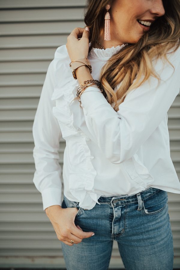 Dressy Ruffle Top & Jeans Combo Fall Fashion Dani Marie