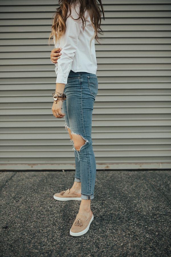 Dressy Ruffle Top & Jeans Combo Fall Fashion Dani Marie