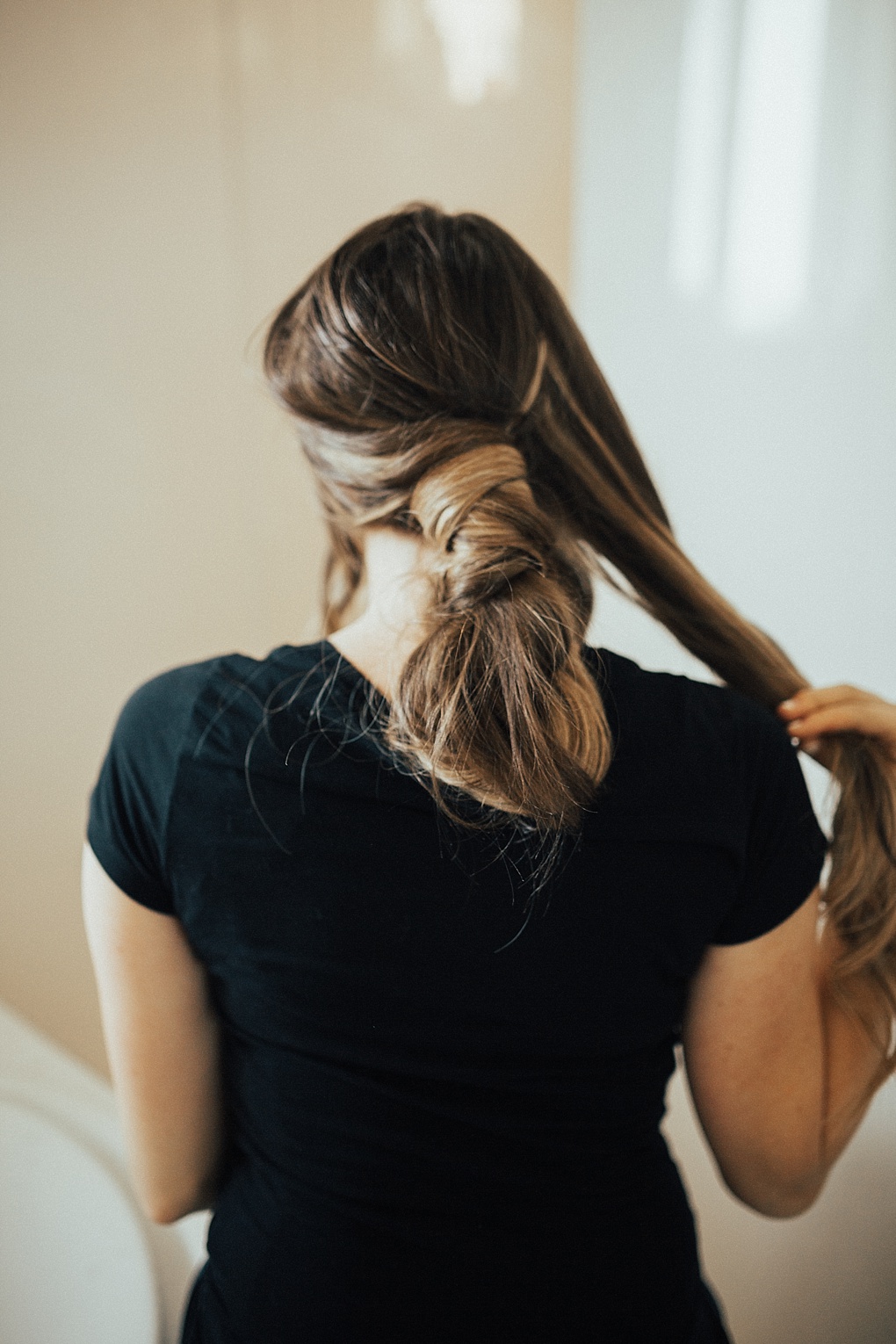 Wrap Around Messy Bun Hair Tutorial by Utah style blogger Dani Marie